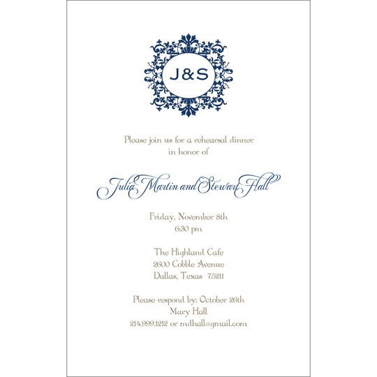 Elegant Initial Invitations